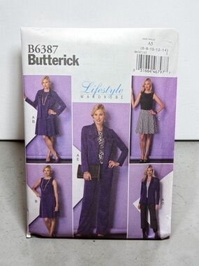 Butterick Lifestyle Wardrobe Sewing Pattern B6387 - Sizes 6-14 - New/Uncut